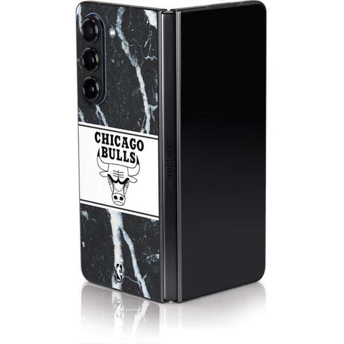 NBA Chicago Bulls Marble Galaxy Z Fold5 5G Skin